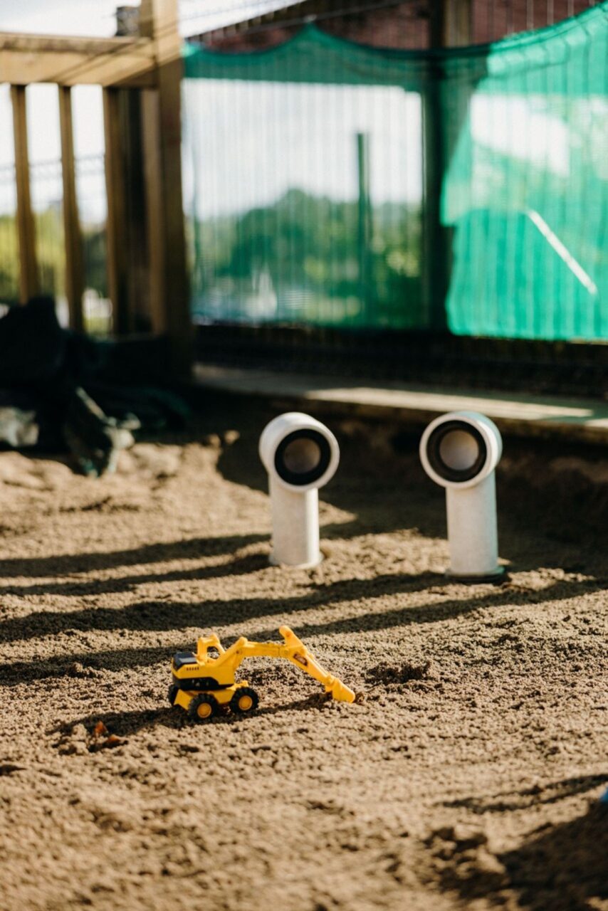 PlayPods Childcare Pukekohe - sandpit and outdoor play equipment in Pukekohe