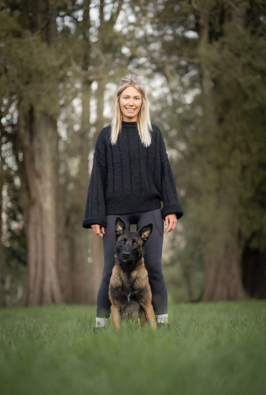 The Driven Dog - Davina with a trained dog in Pukekohe
